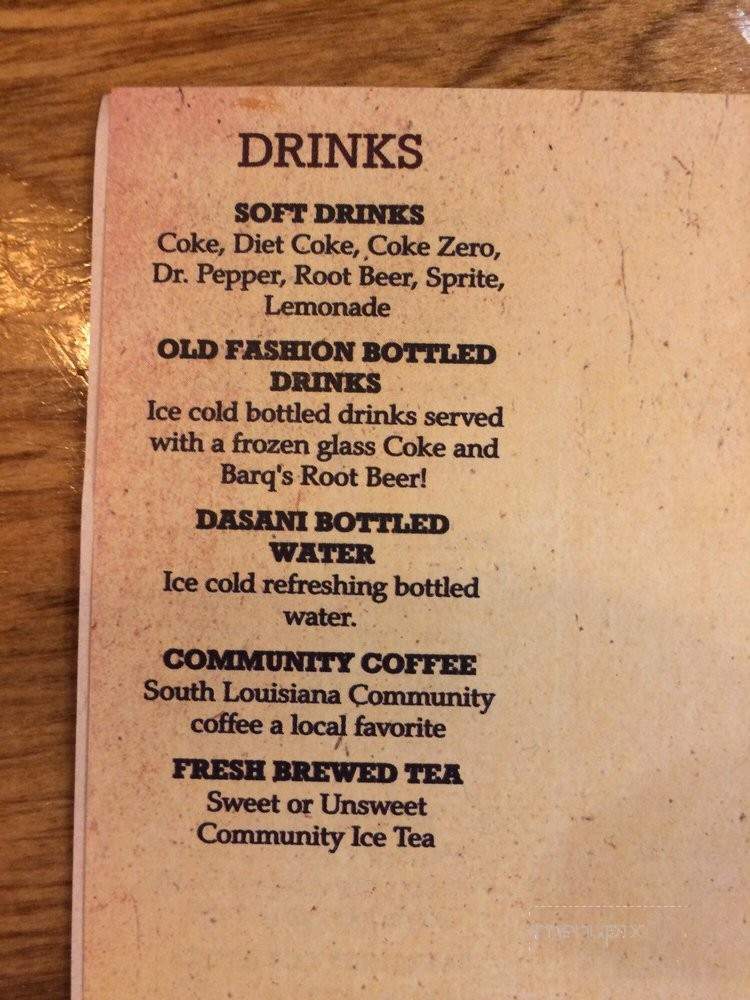 D's Place - Denham Springs, LA menu_pic