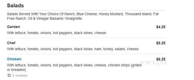 Tony's Pizza - Ocean City, MD menu_pic