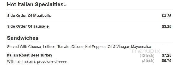 Tony's Pizza - Ocean City, MD menu_pic