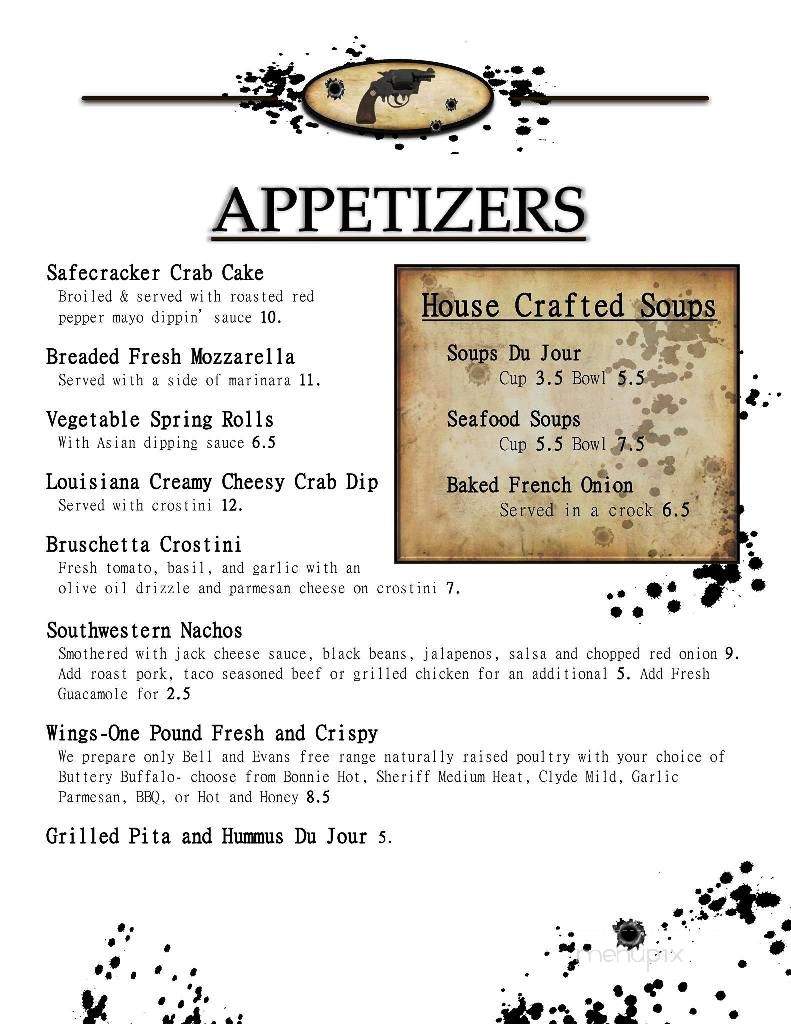 Bonnie & Clyde - Lehighton, PA menu_pic