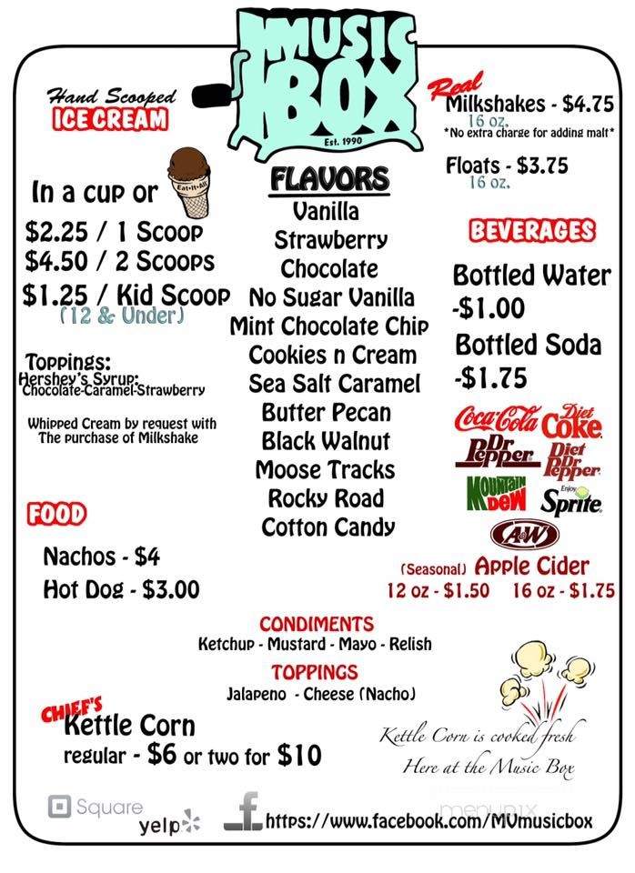 The Music Box - Mountain View, AR menu_pic