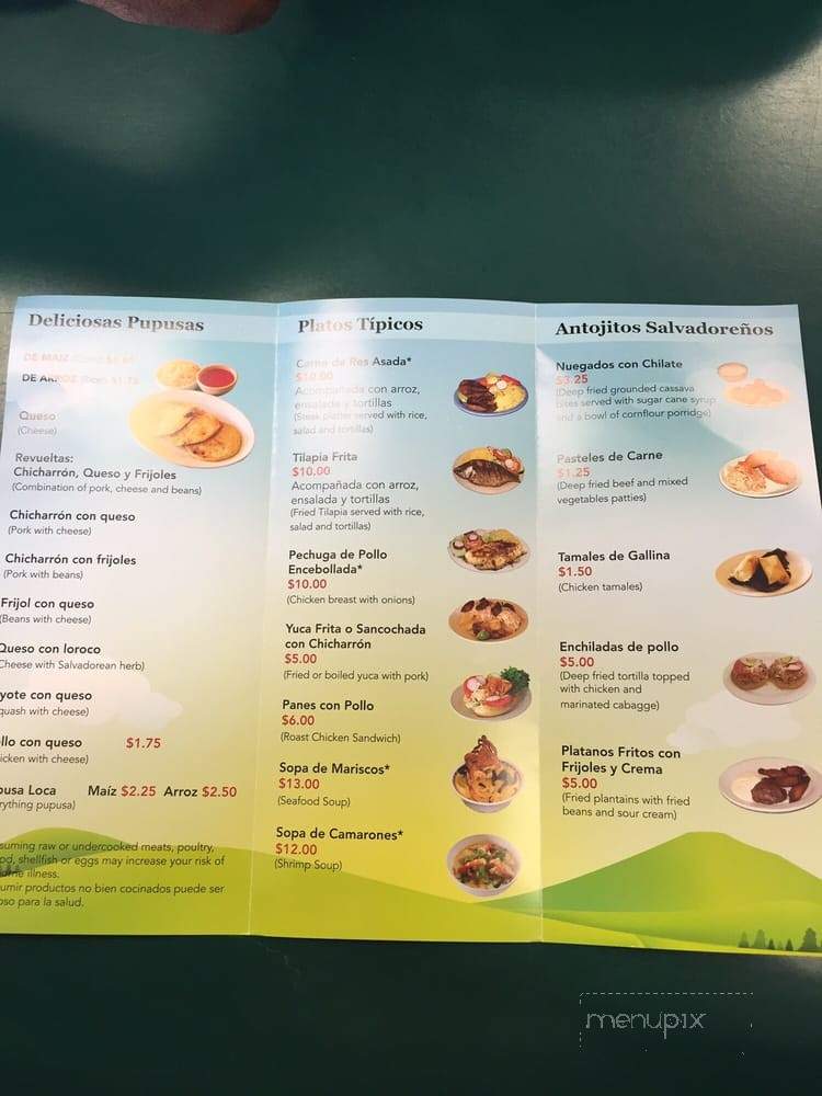 Pupuseria Dona Azucena - Stafford, VA menu_pic