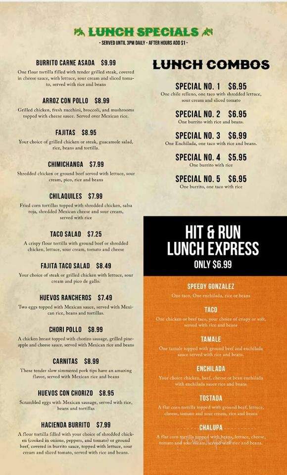 La Gran Hacienda Mexican Restaurant - Wheeling, WV menu_pic