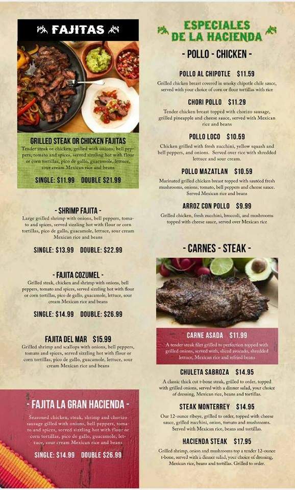 La Gran Hacienda Mexican Restaurant - Wheeling, WV menu_pic