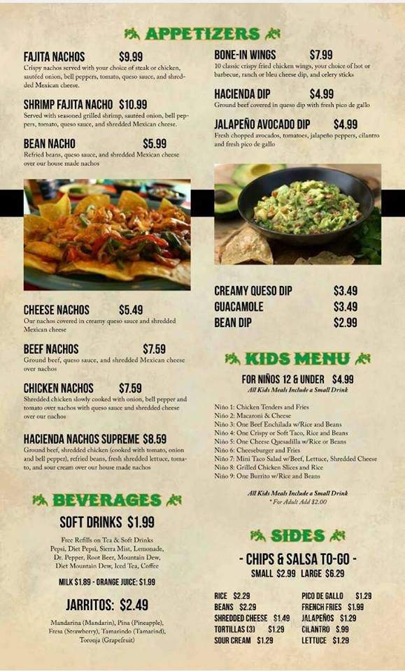 La Gran Hacienda Mexican Restaurant - Wheeling, WV menu_pic