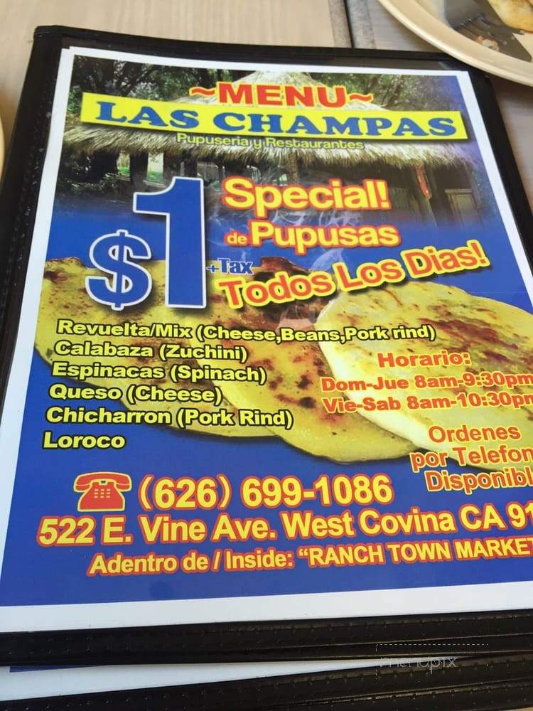 Las Champas - West Covina, CA menu_pic