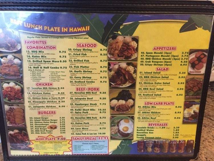 Young Hawaiian BBQ - West Covina, CA menu_pic