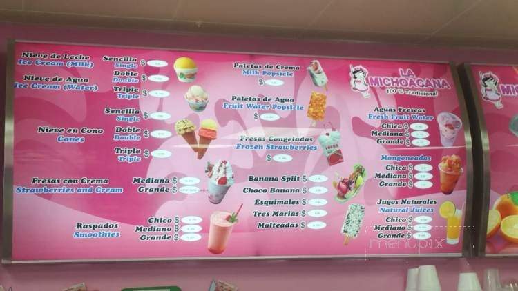 La Michoacana - Pomona, CA menu_pic