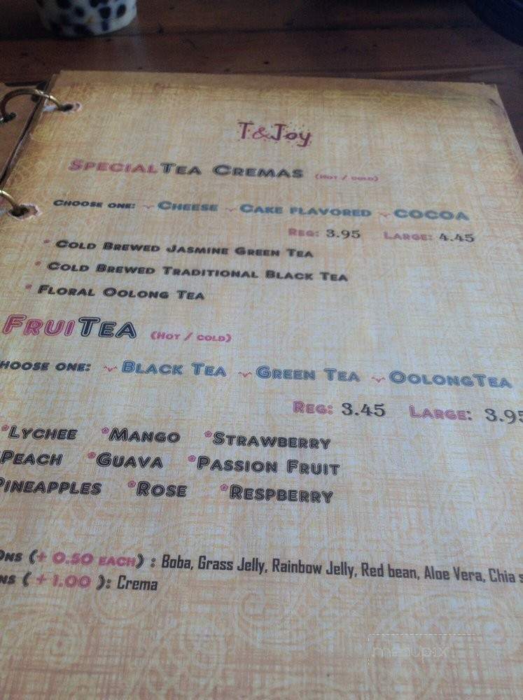 T & Joy - Claremont, CA menu_pic