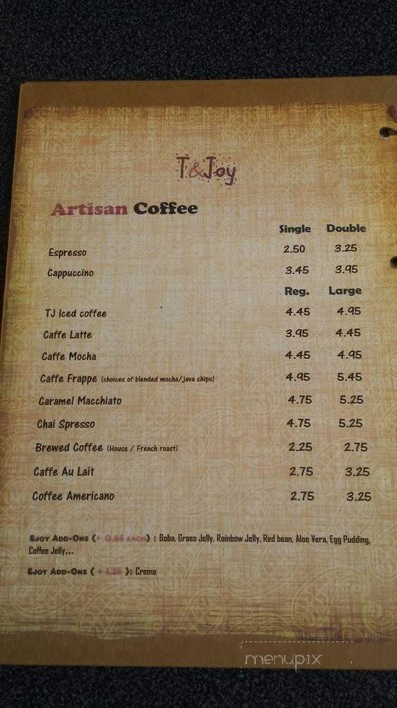 T & Joy - Claremont, CA menu_pic