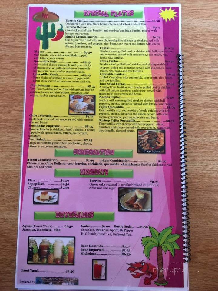 El Campomar - Goldsboro, NC menu_pic