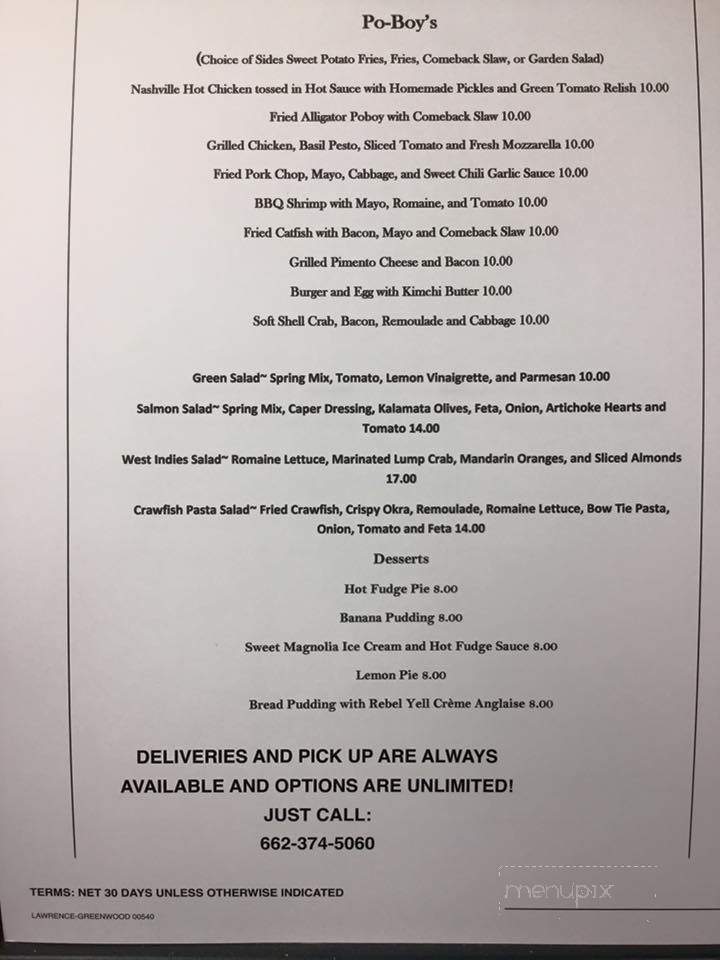 Fan and Johnny's - Greenwood, MS menu_pic