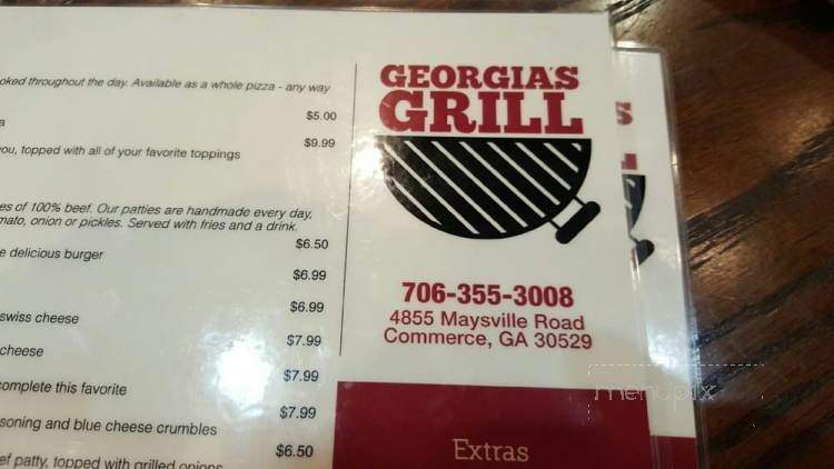 Georgia's Grill - Commerce, GA menu_pic