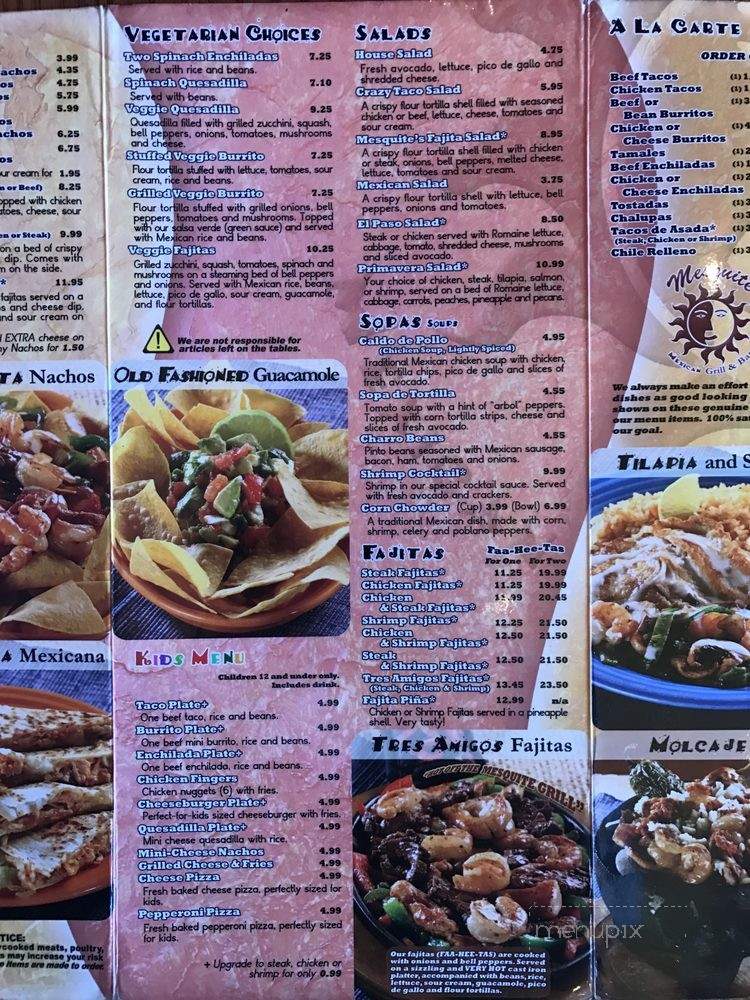 Mesquite - McDonough, GA menu_pic