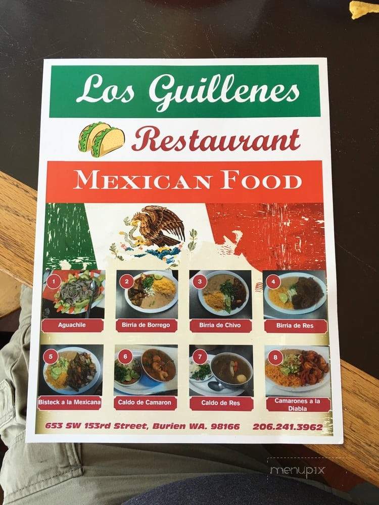 Los Guillenes - Burien, WA menu_pic