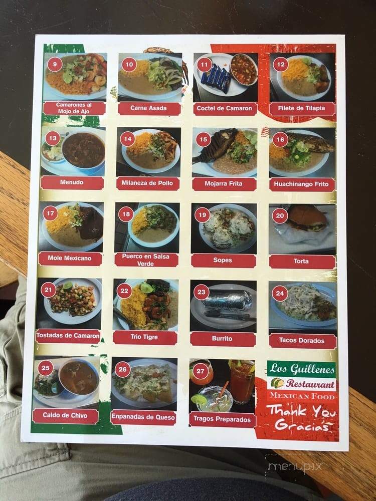 Los Guillenes - Burien, WA menu_pic