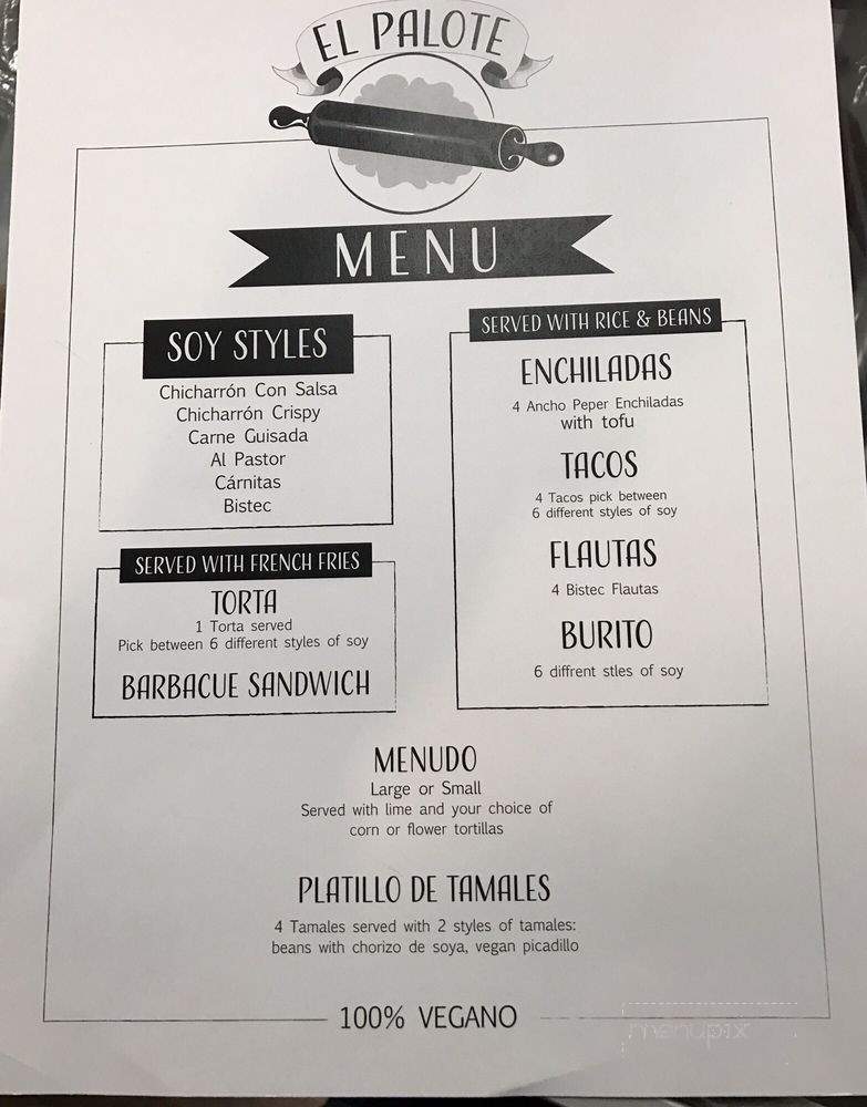 El Palote Panaderia - Dallas, TX menu_pic