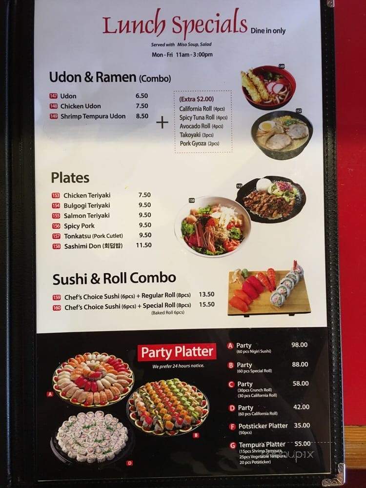 Ozen Sushi - Buena Park, CA menu_pic