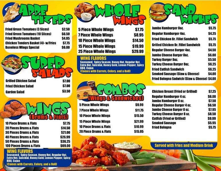 Da Sauce Wings and Things - Memphis, TN menu_pic