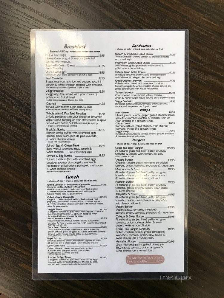 Cali Greens Cafe - Yucca Valley, CA menu_pic