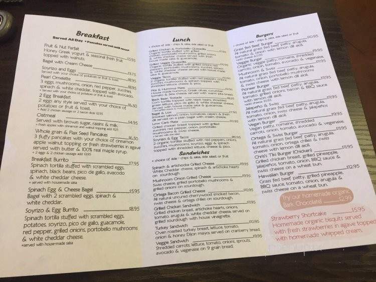 Cali Greens Cafe - Yucca Valley, CA menu_pic