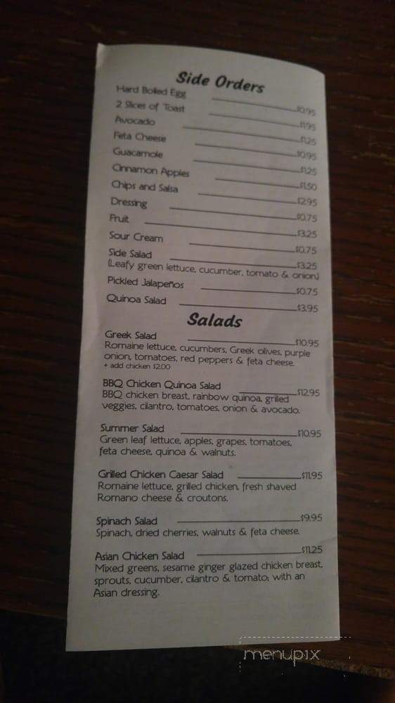 Cali Greens Cafe - Yucca Valley, CA menu_pic