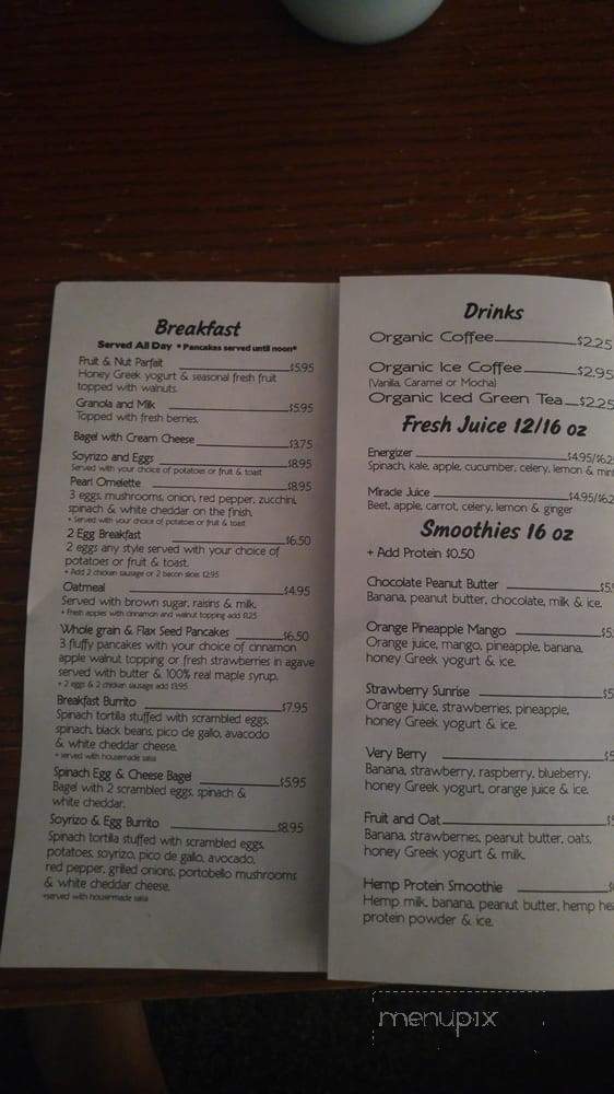 Cali Greens Cafe - Yucca Valley, CA menu_pic