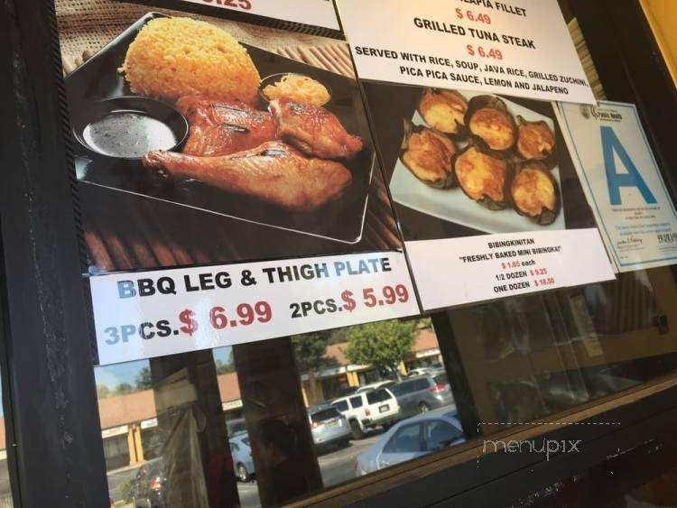 Tony's Barbecue and Bibingkinitan - West Covina, CA menu_pic