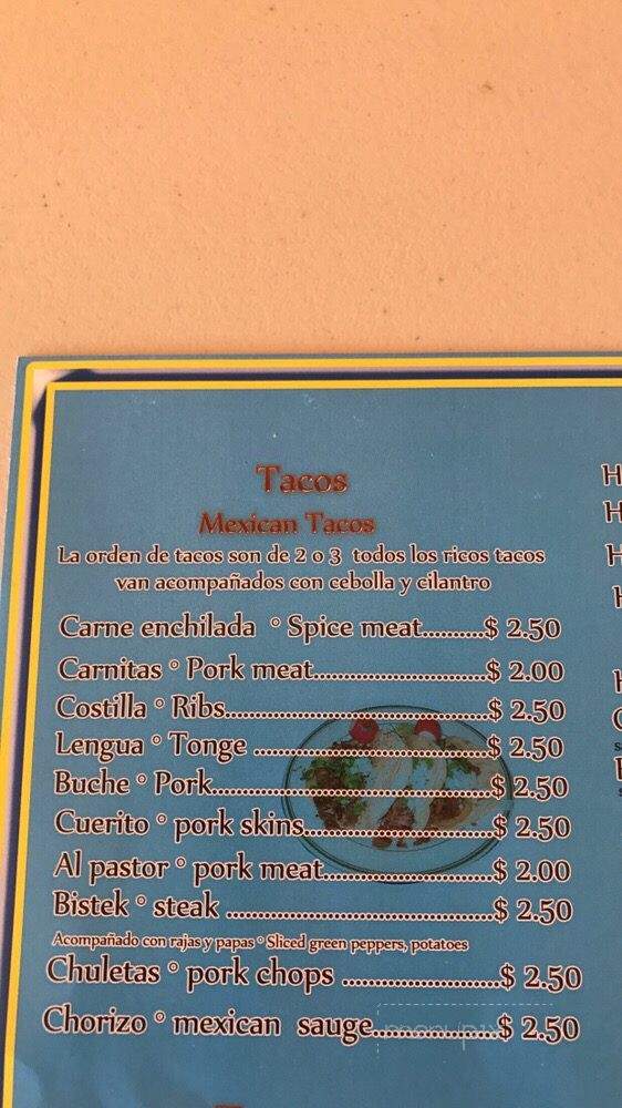 Los Chulos - Pennsauken Township, NJ menu_pic