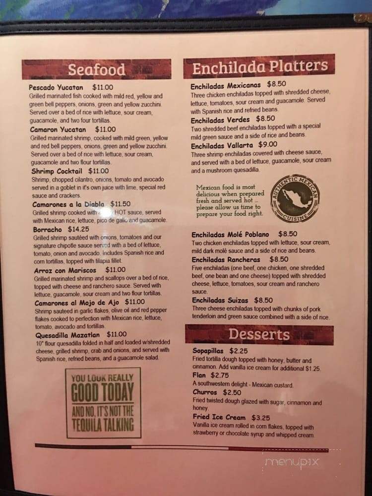 Jimador - Peoria, IL menu_pic