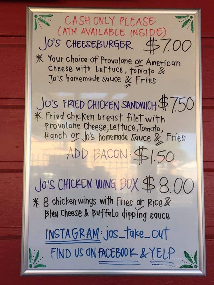 Jo's Take Out - Elk Grove, CA menu_pic