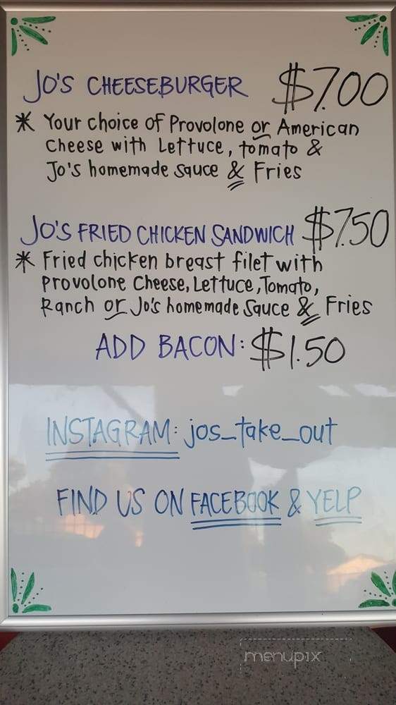 Jo's Take Out - Elk Grove, CA menu_pic