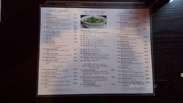 Mai Vietnamese Restaurant - Seattle, WA menu_pic