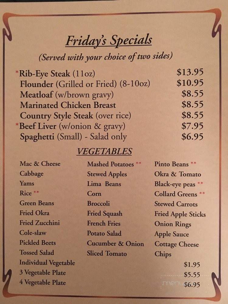 Miki's Restaurant - Matthews, NC menu_pic