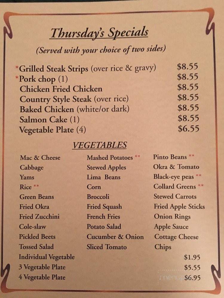 Miki's Restaurant - Matthews, NC menu_pic