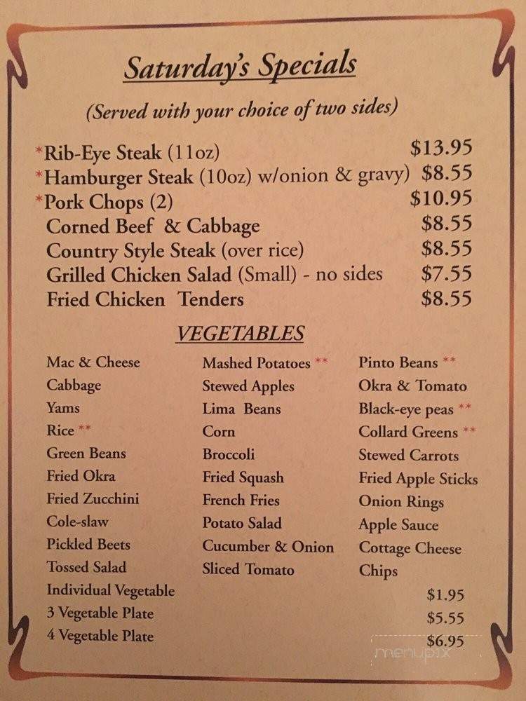 Miki's Restaurant - Matthews, NC menu_pic