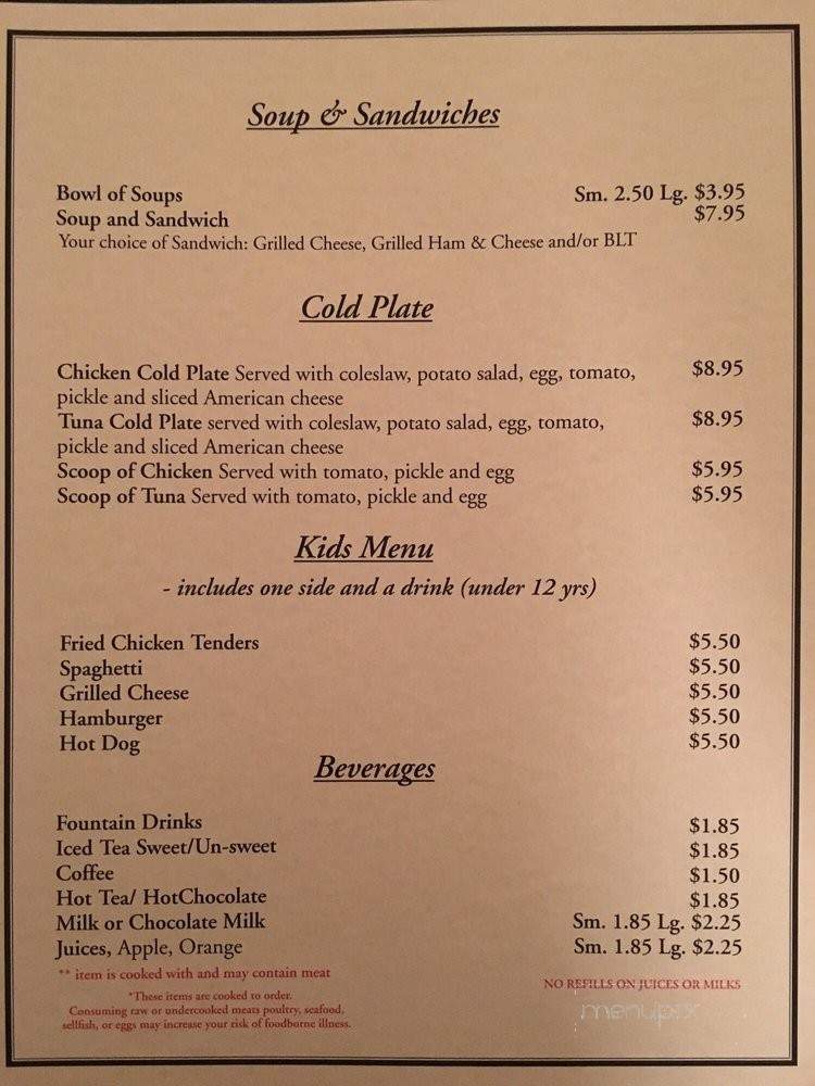 Miki's Restaurant - Matthews, NC menu_pic
