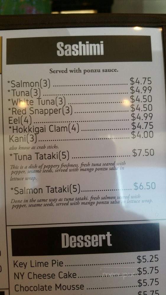 Saru Bar and Grill - Indian Trail, NC menu_pic