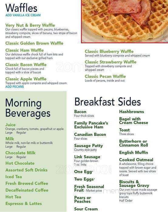 Family Pancake House - Dallas, TX menu_pic
