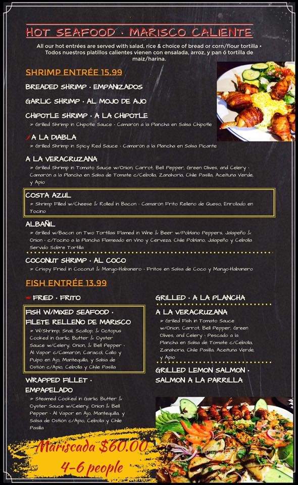 La Resaca - Yuma, AZ menu_pic