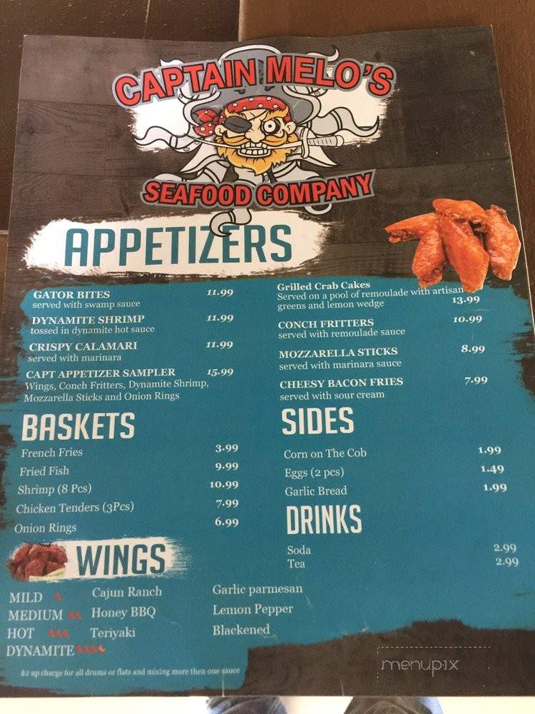 Captain Melo's Seafood Camp - Jacksonville, FL menu_pic