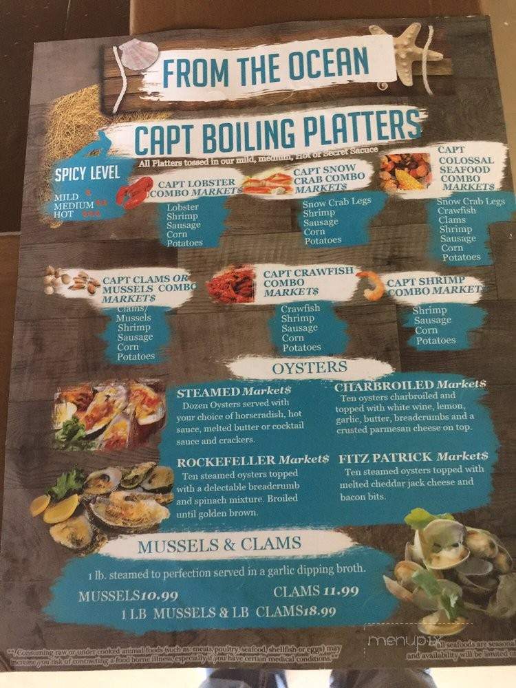 Captain Melo's Seafood Camp - Jacksonville, FL menu_pic