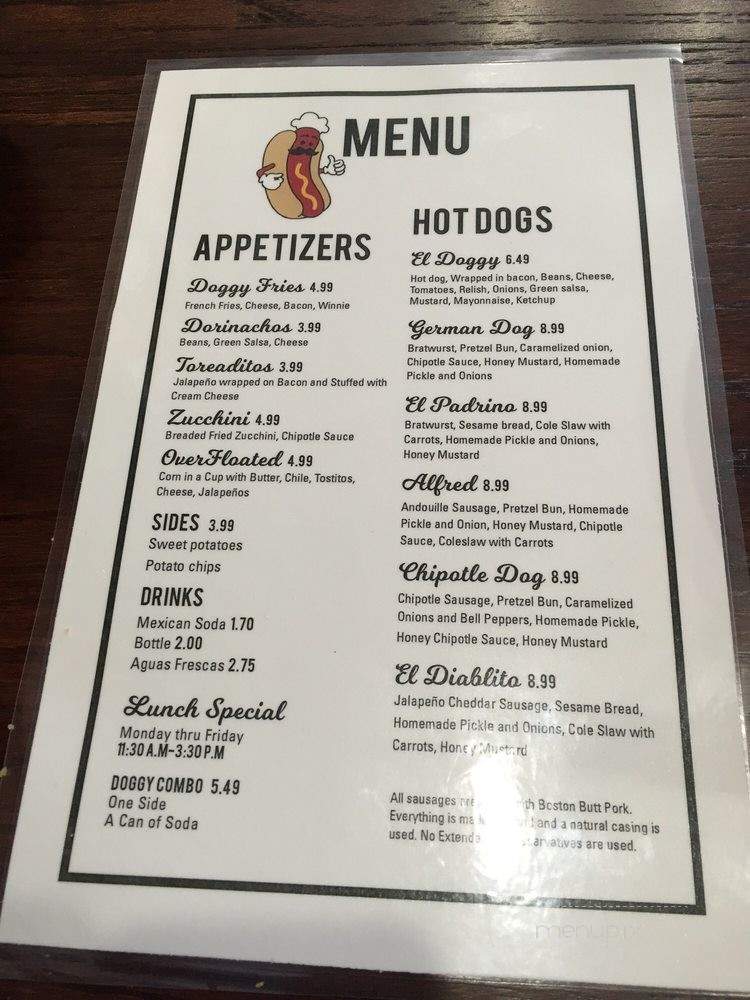 El Doggy Kitchen - El Paso, TX menu_pic