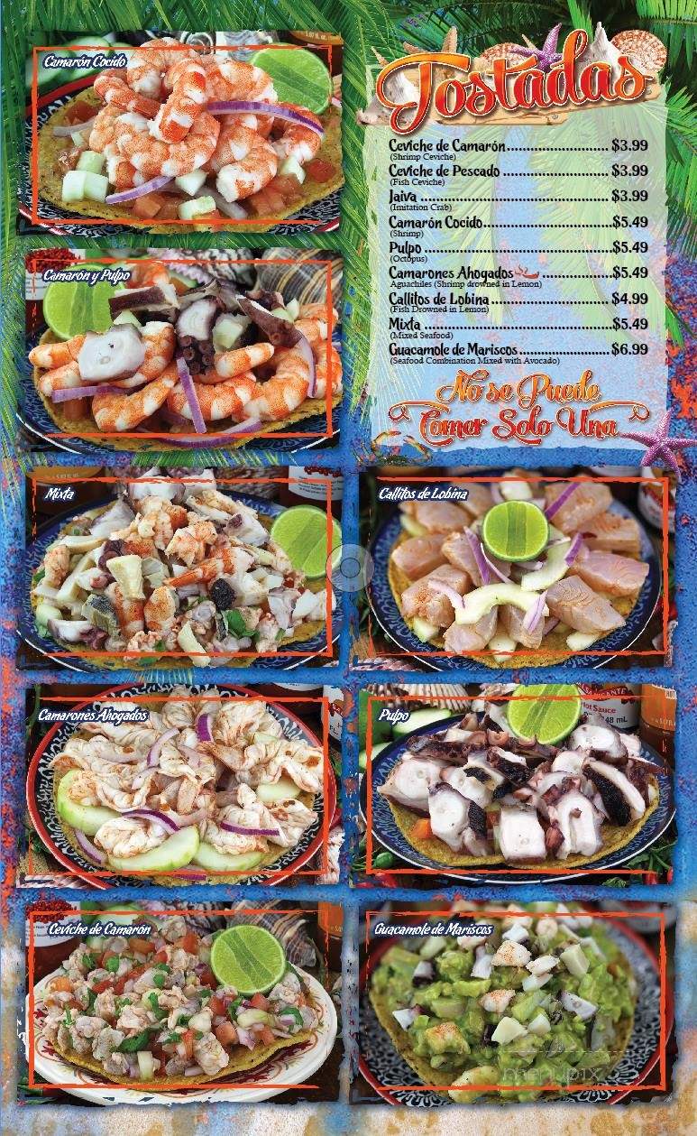 Mariscos El Rey 3 - Anaheim, CA menu_pic