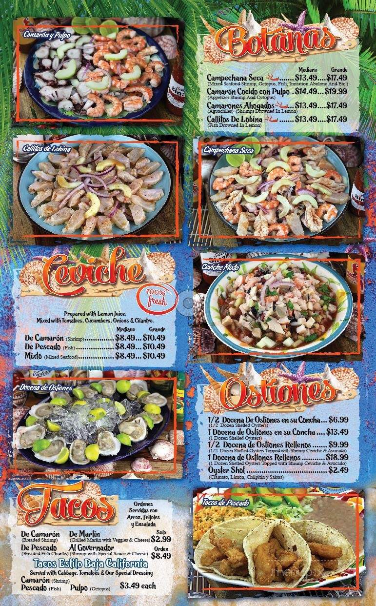 Mariscos El Rey 3 - Anaheim, CA menu_pic