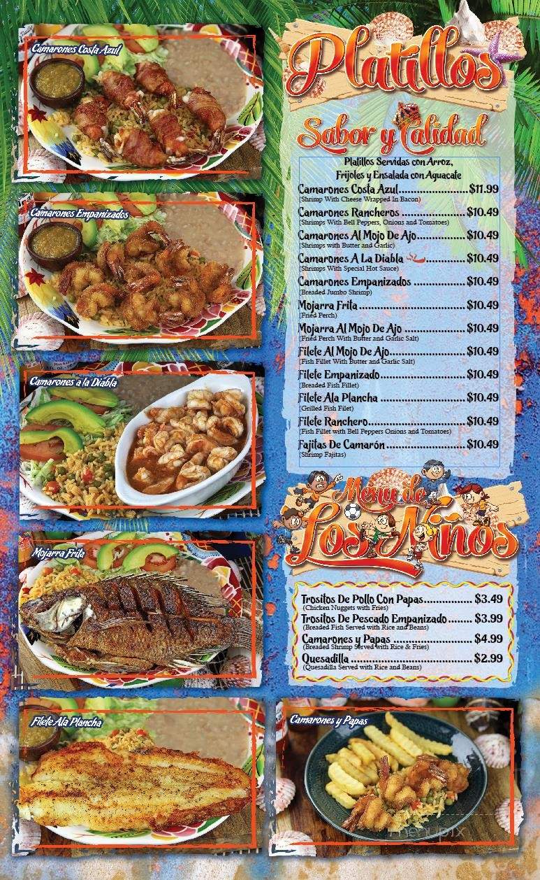 Mariscos El Rey 3 - Anaheim, CA menu_pic
