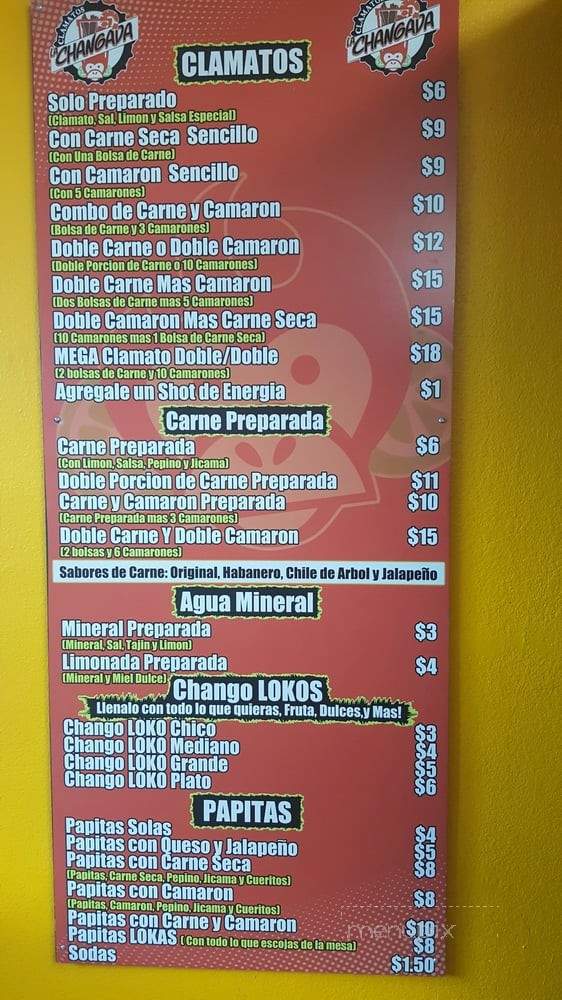 La Changada - Denver, CO menu_pic