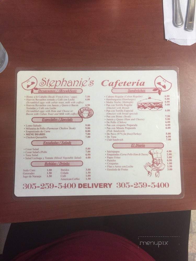 Stephanie's Cafe - Miami, FL menu_pic