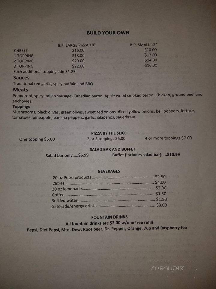 Big Pauly's - Rugby, ND menu_pic