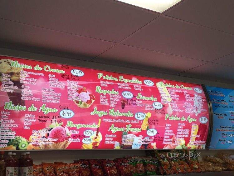 La Michoacana Ricas Nieves - Inglewood, CA menu_pic